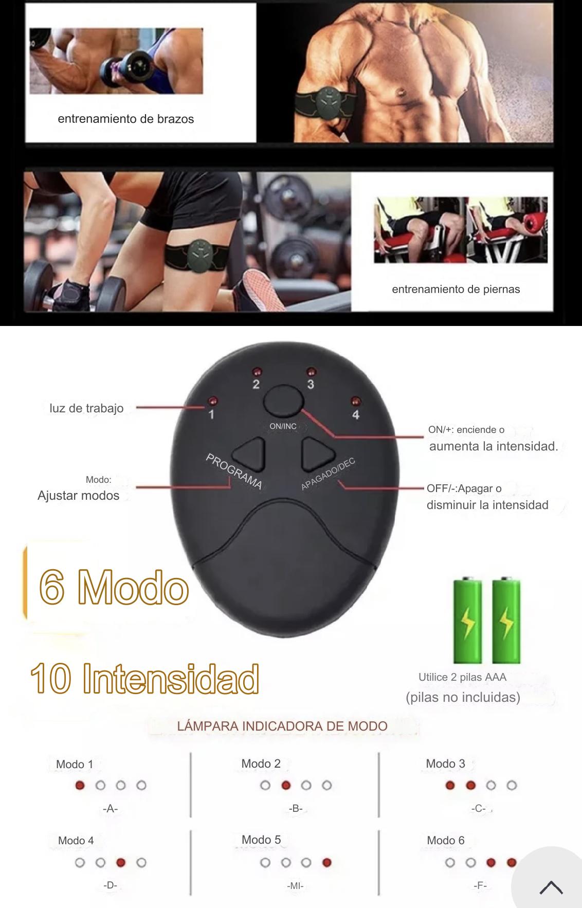 Masajeador,Estimulador y reductor 5 en 1.Da masajes a la misma vez que tonificas los músculos