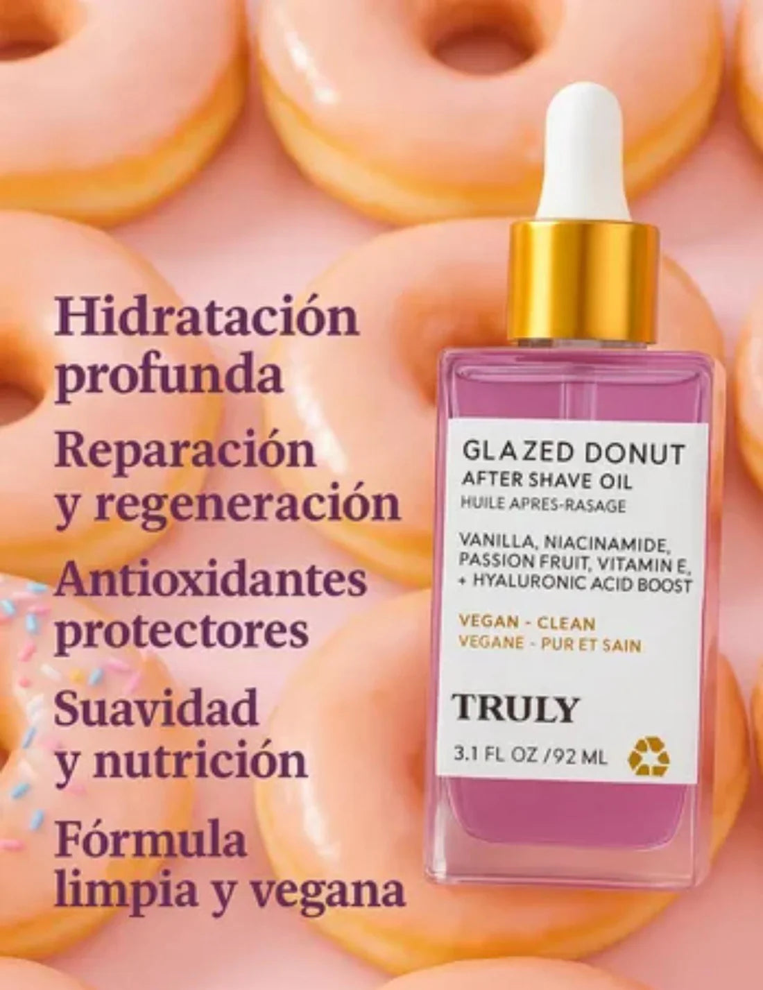 ✨ Glazed Donut After Shave Oil — TRULY ✨ACLARA TU ZONA ÍNTIMA Y LIBÉRATE DE LOS VELLOS ENCARNADOS
