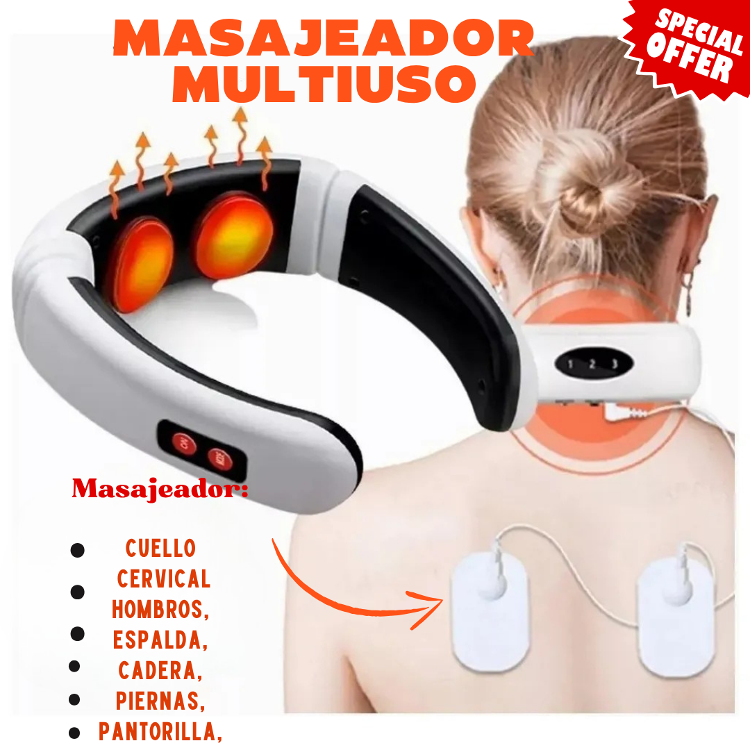 Masajeador de cuello cervical para hombros y espalda, cojín masajeador trapezoidal cinturón masajeador para el cuello cervical