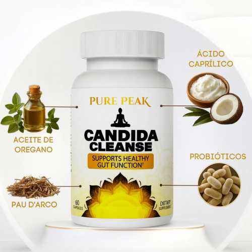 Candida Cleanse - Apoyo para el Intestino y Colon, Fórmula Herbal y Probiótica Avanzado - para Hombres y Mujeres.