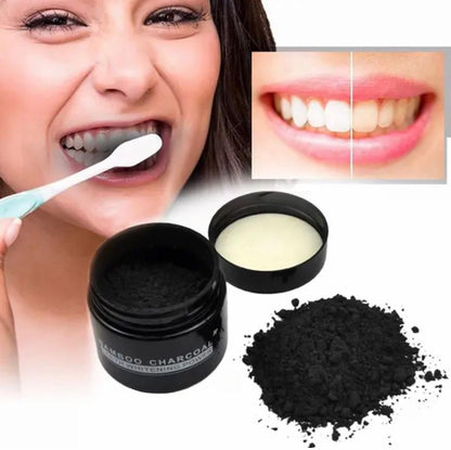 COMBO DE CARBÓN ACTIVADO  ➕   CEPILLO DE BAMBU PARA BLANQUEAR LOS DIENTES Y ELIMINAR EL SARRO 🦷🦷