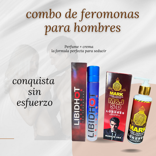 combo de perfume y crema de feromonas para seducir a las mujeres