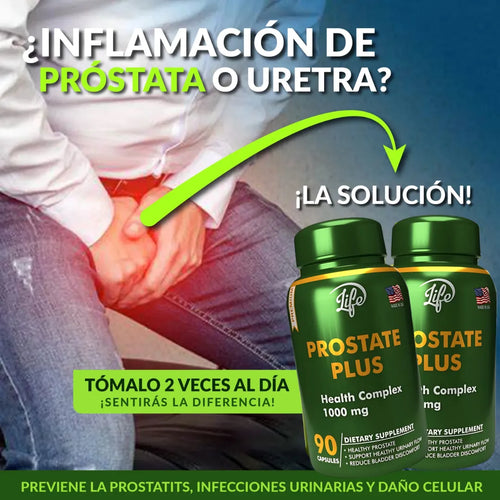 Prostate Plus X™ – Fórmula Natural para el Bienestar. Prostate Plus 1000 mg (90 Capsulas)