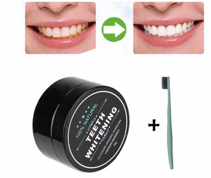 COMBO DE CARBÓN ACTIVADO  ➕   CEPILLO DE BAMBU PARA BLANQUEAR LOS DIENTES Y ELIMINAR EL SARRO 🦷🦷