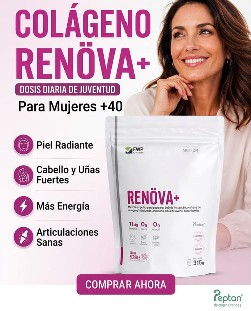 RENÖVA+ | Péptidos de Colágeno Hidrolizado Peptan® (Sabor Berries - 315g)