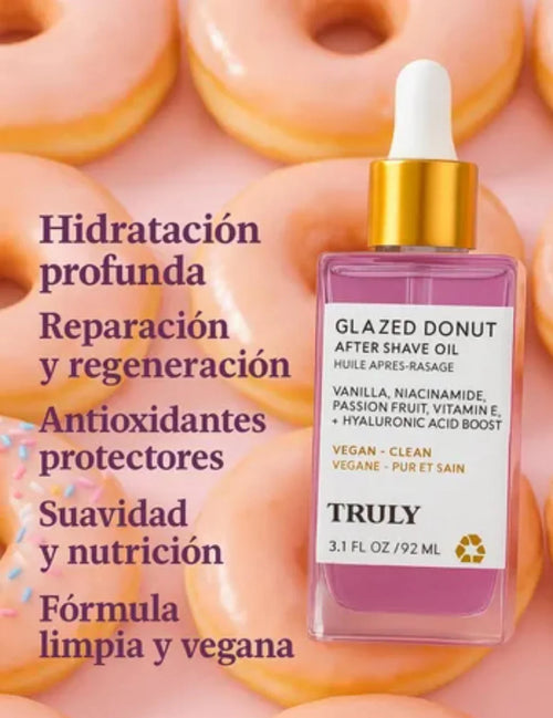 ✨ Glazed Donut After Shave Oil — TRULY ✨ACLARA TU ZONA ÍNTIMA Y LIBÉRATE DE LOS VELLOS ENCARNADOS