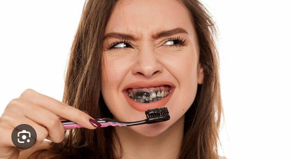 COMBO DE CARBÓN ACTIVADO  ➕   CEPILLO DE BAMBU PARA BLANQUEAR LOS DIENTES Y ELIMINAR EL SARRO 🦷🦷