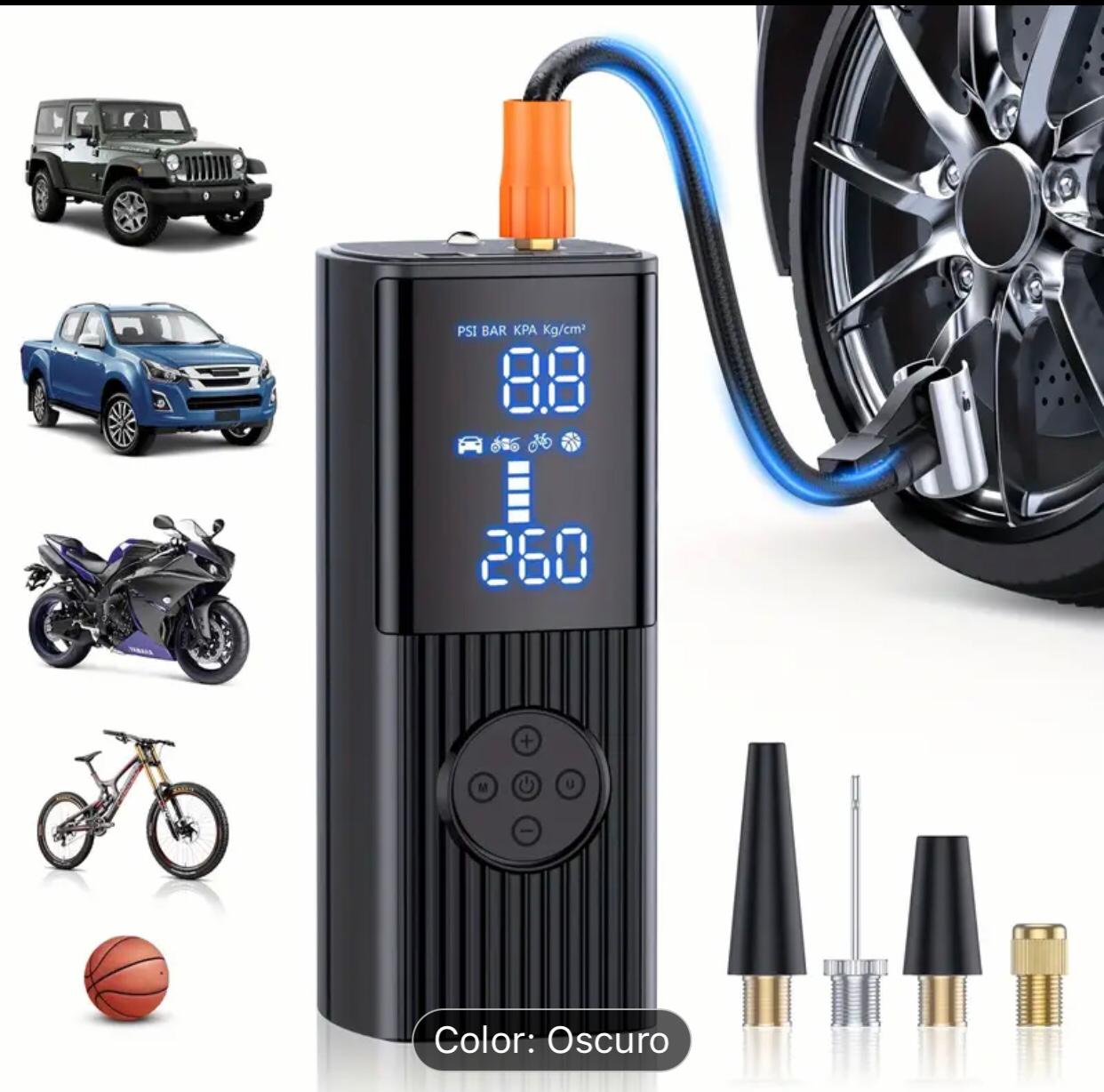 Compresor Inflador Para Neumáticos portátil bomba de aire coches carro Llantas