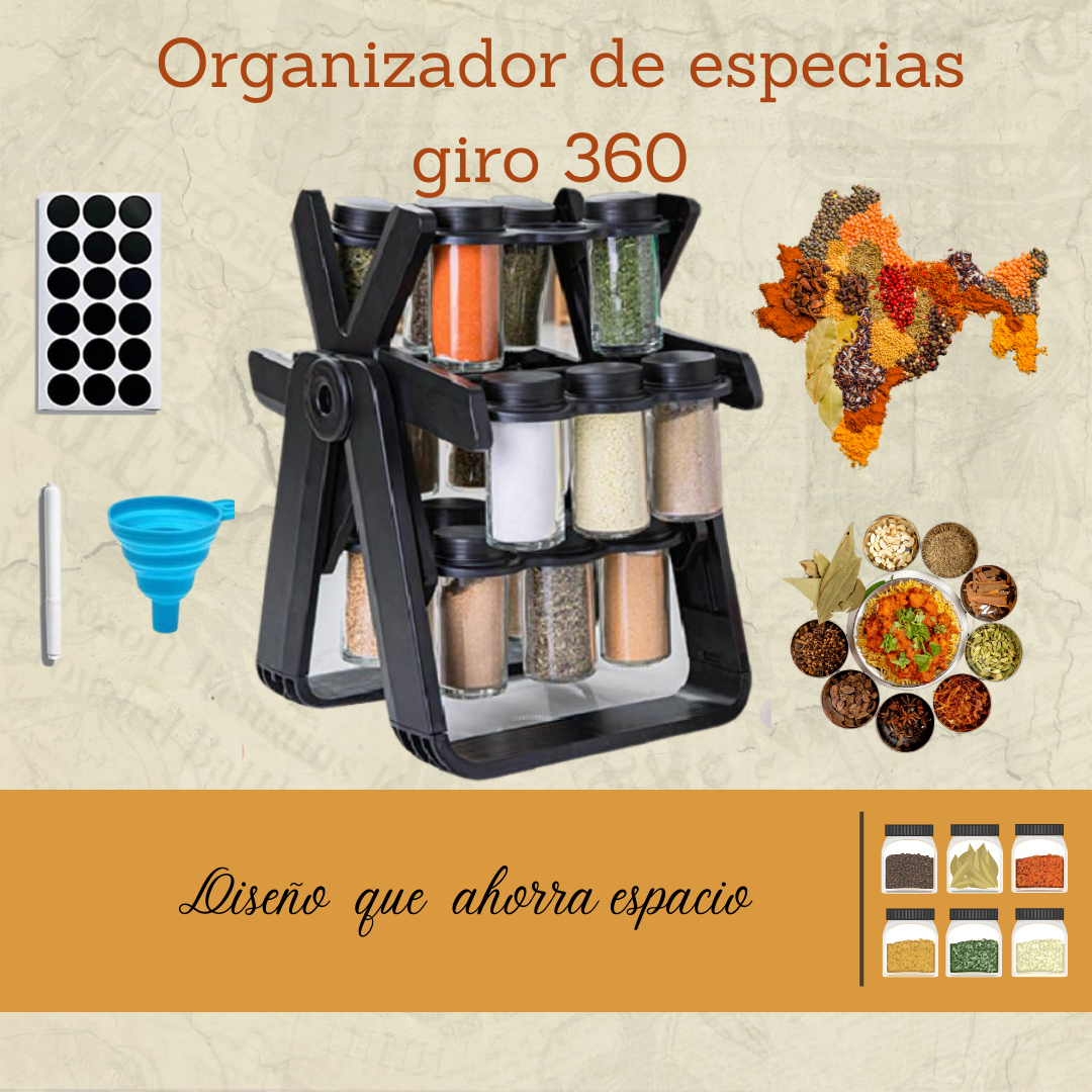Organizador de especies giratorio 360
