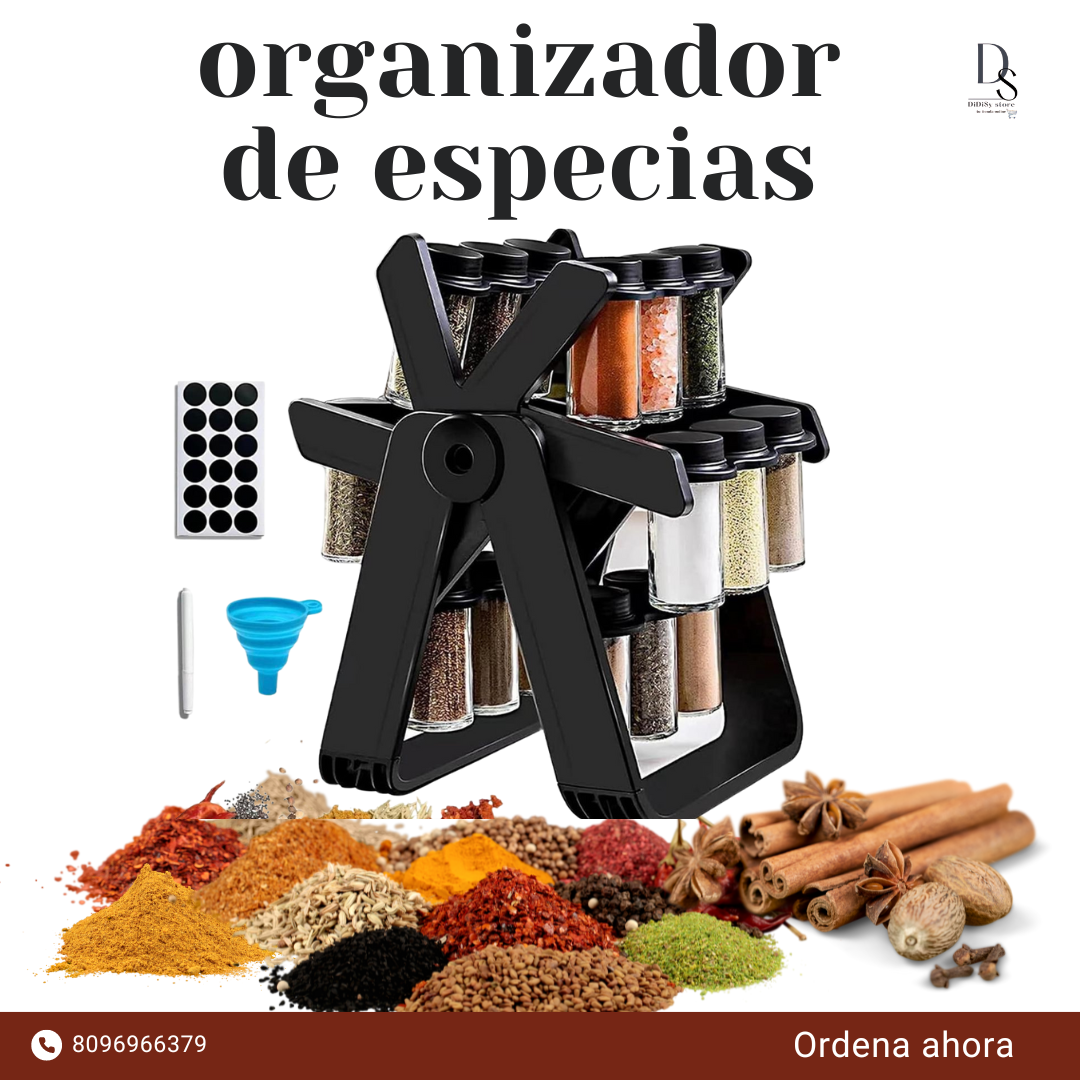 Organizador de especies giratorio 360