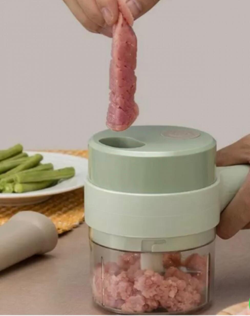 PICADOR DE VEGETALES Y CARNES 4 en 1